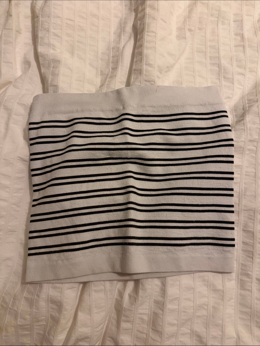 Classic Black & White Striped Tube Skirt